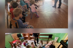 13.05.2022 Wizyta Pana policjanta w Punkcie Przedszkolnym "U Korczaka". 