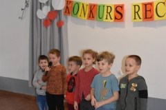 15.11.2021 Szkolny Konkurs Recytatorski dla kl. 0-III SP. Koordynator p. Lebida  Występ klasy "0". 